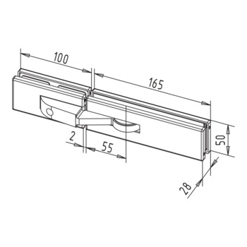 PT 28 - oberer Klemmbeschlag / Glas-Glas 30.106