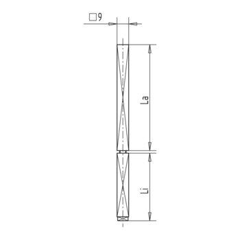 Geteilter Panikstift, asymmetrisch 02.854