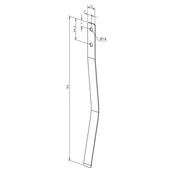 ASSA ABLOY Aufwurffeder 1020 Masszeichnung