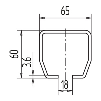 Laufschiene HELM, Fixlänge 03.511