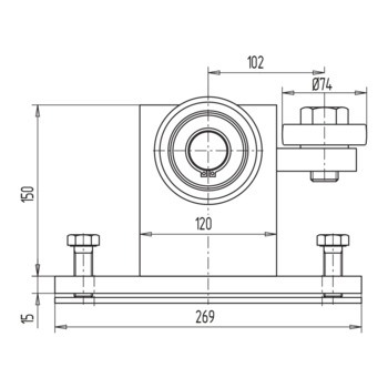 Rollapparat 760 einachsig HELM 03.532 Massbild