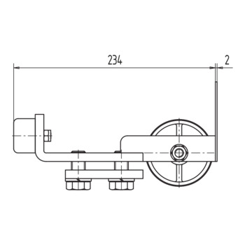 Auflaufrolle 700L HELM 03.533 Massbild