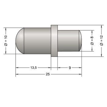 ASSA ABLOY Aufdruckbolzen 1021 Massbild