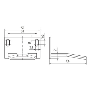 Fangstück 950F HELM 03.557 Massbild