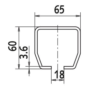 Laufschiene HELM, 4.5 mtr. 03.570