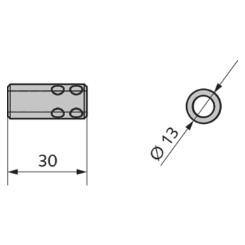 Verbindungsmuffe AK-210/AKL-210 Klemmen/Verstiften