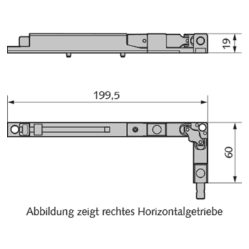Horizontal-Kompaktgetriebe AK-210/AKL-210