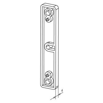 ASSA ABLOY Aufbausockel Set 10366 Masszeichung