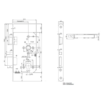 ECO Panikschloss, Funktion E-SV GBS 91 - Zeichnung