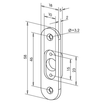 ASSA ABLOY Halterung 10371 Masszeichnung