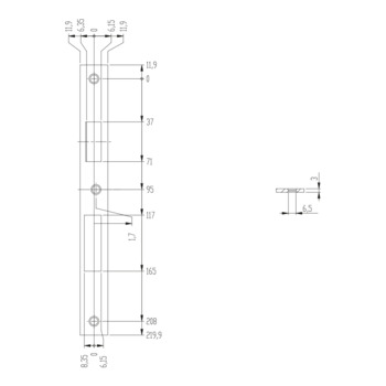 Flachschliessblech eckig Z09XSBL-10----1