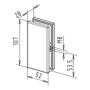 PT 84 - Glas/Wand-Verbinder 30.412