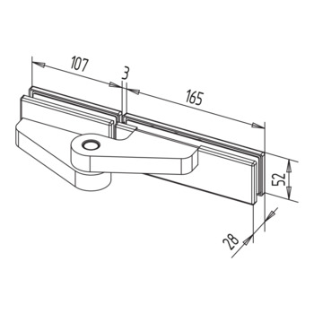AT 28 - oberer Klemmbeschlag / Glas-Glas 31.110