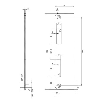 effeff Schliessblech (zu 809) 50 mm breit  809.00005001-35