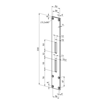 effeff Flachschliessblech-Set für Forster Profile 3-teilig 819-FOR------00 (Hauptschliessblech)