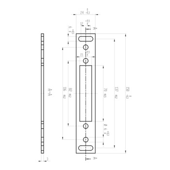 Z65-49B35----01 Distanzblech 3 mm  für Hakenschliessblech Z29-SBL-1-----1