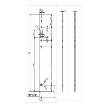 effeff Schliessblech (für Verlängerung 819ZBV0) 819ZBV0553SBL00 + 819ZBV0556SBL00