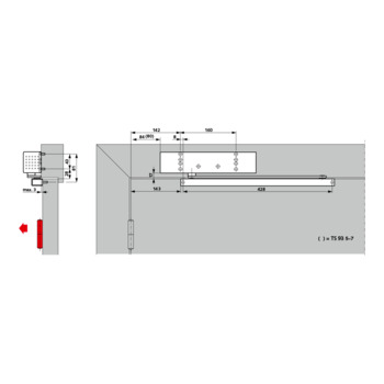 dormakaba TS 93 G 43030001 - Sturzmontage Bandseite