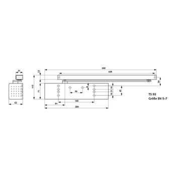 dormakaba TS 93 B, EN 5-7 - Massbild