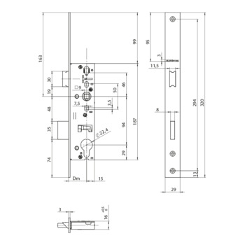 GLAMETEC GLA0235OPFOU Masszeichnung