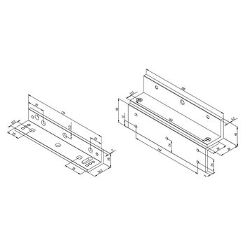 ASSA ABLOY Montagewinkel MAGAC-Z150 Massbild