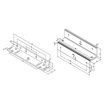 ASSA ABLOY Montagewinkel MAGAC-Z300 Massbild MAGAC-Z-AL600--