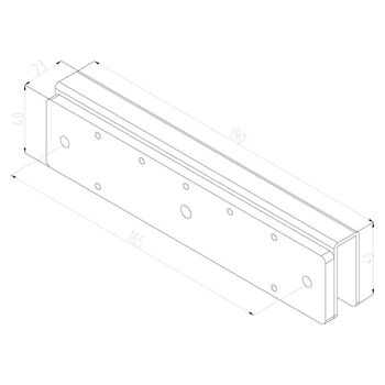 ASSA ABLOY Glasklemmschuh MAGAC-G300 Massbild