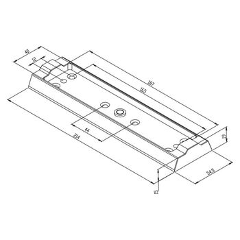 ASSA ABLOY Montageplatte MAGAC-M300 Massbild