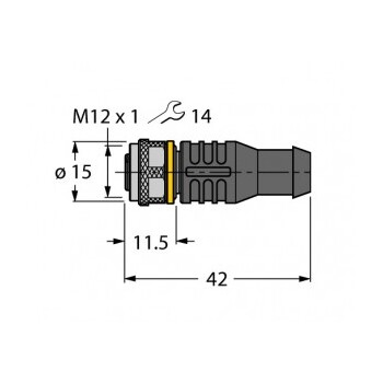 Rundsteckverbinder für Haftmagnet 040152/040153