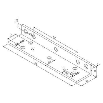 ASSA ABLOY Montagewinkel MAGAC-L300 Massbild