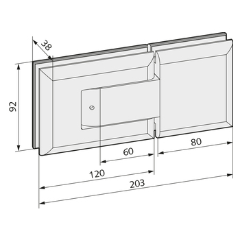 WSS SELCO Türband Glas-Glas Masszeichnung