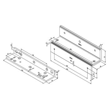 ASSA ABLOY Montagewinkel MAGAC-Z300 Massbild