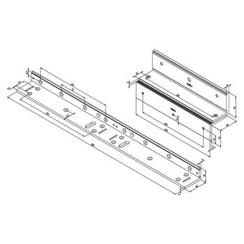 Montagewinkel MAGAC-Z300 für Doppel-Mini-Magnete MAGDN3000ALSxxx Massbild