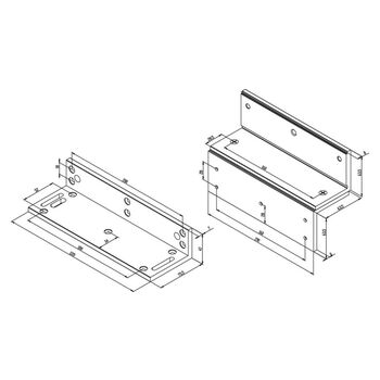 ASSA ABLOY Montagewinkel MAGAC-Z500 Z-förmig Massbild