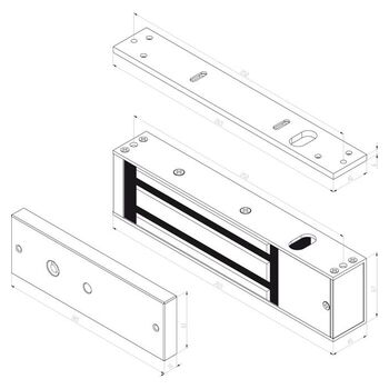 ASSA ABLOY Maxi-Magnet MAG-05000 Masszeichnung