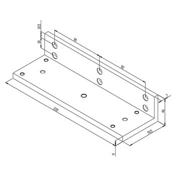 ASSA ABLOY Montagewinkel MAGAC-L-AL1500- Massbild