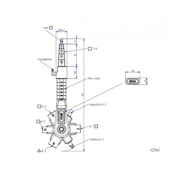 MEGA Bauschlüssel 42.943, für Zylinder Ausschnitt PZ, Produktbild