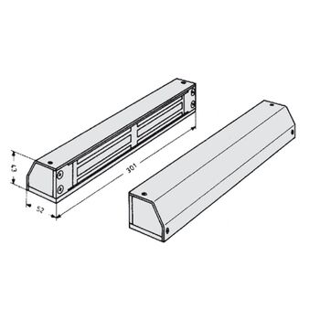 ASSA ABLOY Flächenhaftmagnet 827AP Massbild