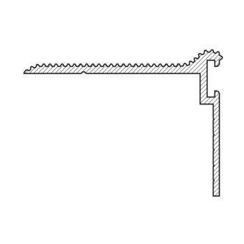 Sanierungsprofil aus Aluminium (Türschwelle)