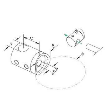 Stangenhalter STHL Massbild