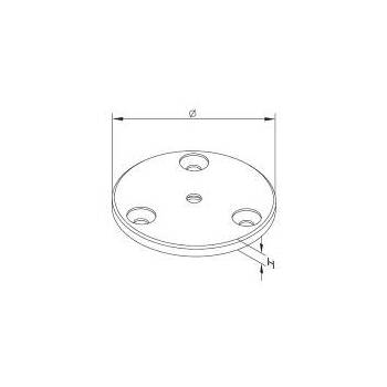 Grundplatte 6x70mm GP706.070 Zeichnung