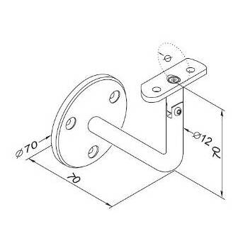 Handlaufkonsole s whg HB HKG1700 Massbild