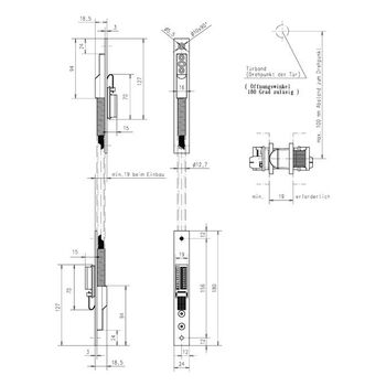 ASSA ABLOY Kabelübergang 10314-21-----00 Masszeichnung