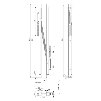 MSL ASSA ABLOY Kabelübergang Klemm-/steckbar 20-polig 10314-40-20, Produktzeichnung