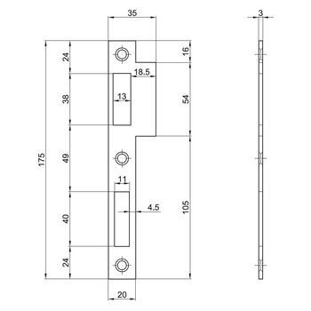 MSL Lappenschliessblech B-1921.332 (10071007), Produktbild