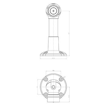 ASSA ABLOY Haftmagnet 830-8BW2U Massbild