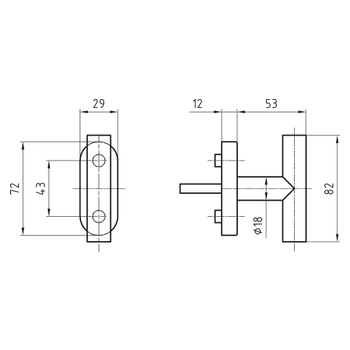 Glutz Fensterolive 5715/5616 CF, Produktzeichnung