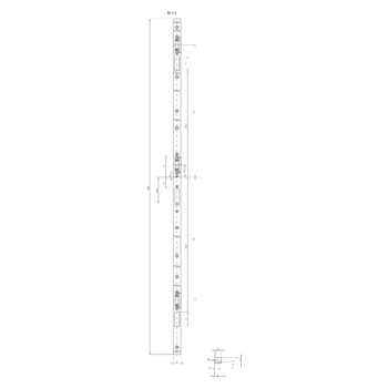 MSL Flachlangstulp 24413-M-STF-V.5333 für Gegenkasten, Produktzeichnung