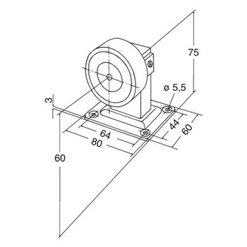 ASSA ABLOY 830-8BWKU---F90 Technische Zeichnung