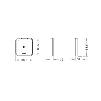 EVVA AirKey Wandleser Masszeichnung